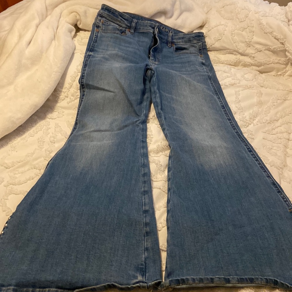 AE festival fore split hem jeans